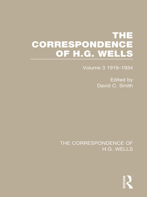cover image of The Correspondence of H.G. Wells